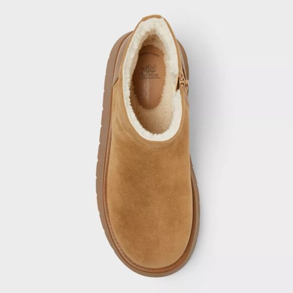 Women’s Missy Faux Suede Boots with Memory Foam Insole -Chestnut Tan  sz 12 NWT - Picture 3 of 4